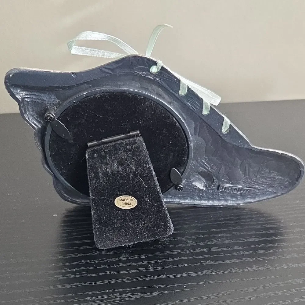 Gray Baby Shoe Photo Frame